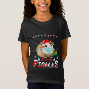 Merry Pigmas Face Mask Funny Guinea Pig Christmas T-Shirt