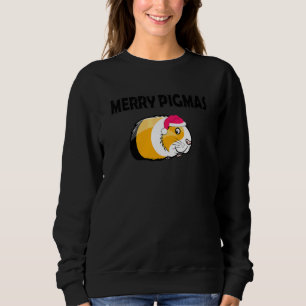 Merry Pigmas Face Mask  Guinea Pig Christmas Santa Sweatshirt