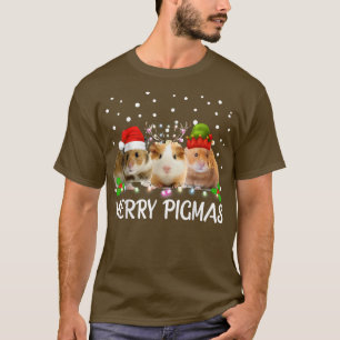 Merry Pigmas Funny Guinea Pig Christmas Santa T-Shirt