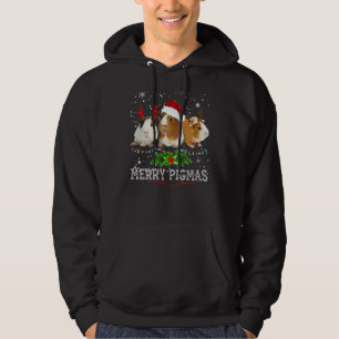 Merry Pigmas Merry Christmas Funny Guinea Pig Antl Hoodie