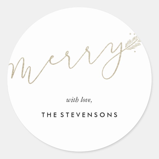 Merry Pines Holiday Stickers (Front)