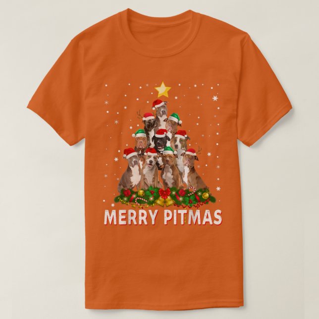 Merry Pitmas Pitbull Dog Ugly Christmas Sweater Tr (Design Front)