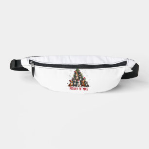 Merry Pitmas Pitbull Dog Ugly Christmas Sweater Tr Bum Bags