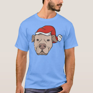 Merry Pitmas Pitbull Santa Claus Dog Pittie Christ T-Shirt