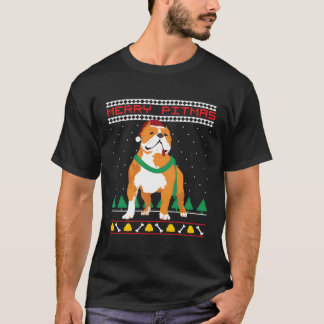 Merry Pitmas Pitbull Santa Claus Dog Ugly Christma T-Shirt