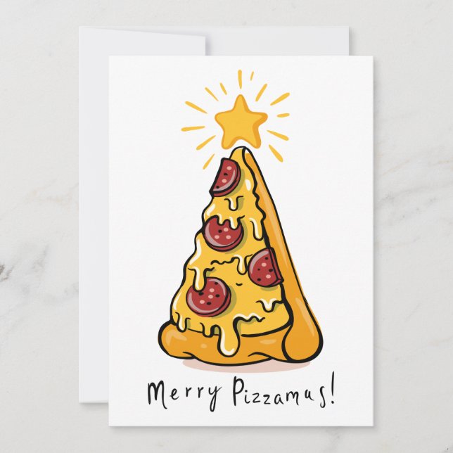 Merry Pizzamas - A Festive Slice of Joy! Holiday Card (Front)