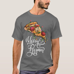 Merry Pizzmas Crustmas Lights Men Boy Funny Pizza  T-Shirt