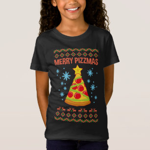 Merry Pizzmas Funny Christmas Pizza Ugly Xmas T-Shirt