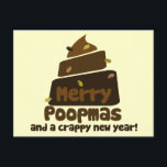 Merry Poopmas Holiday Postcard<br><div class="desc">Funny xmas humour</div>