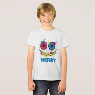 Merry Pop: Colorful & Playful Modern Art Christmas Tri-Blend Shirt