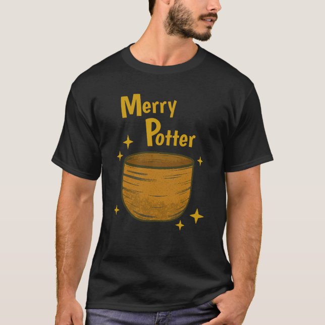 Merry Potter Pottery Funny Potting T-Shirt (Front)