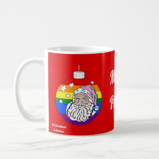 Merry Pride Santa Coffee Mug (Left)