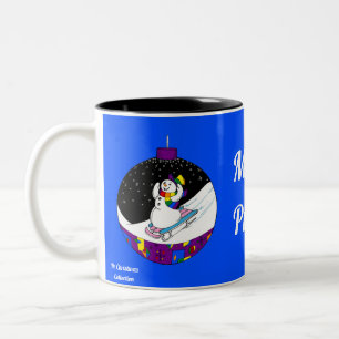 Merry Pride Snowman Two-Tone Coffee Mug