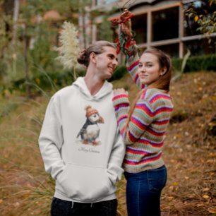 Merry Puffin, custom Hoodie