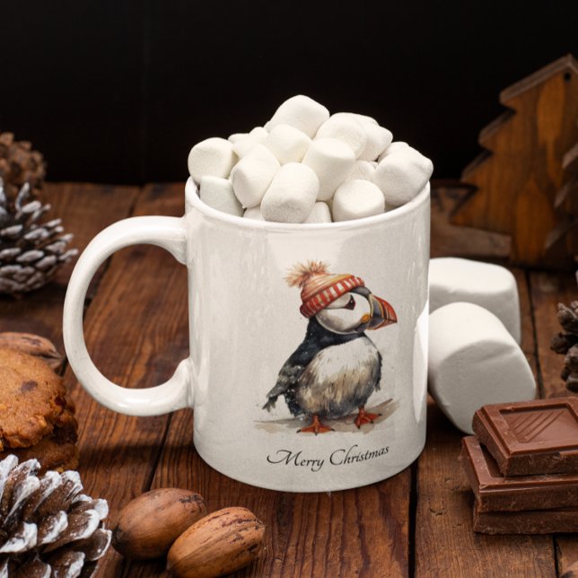 Merry Puffin, custom Mug (Creator Uploaded)