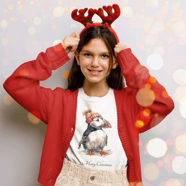 Merry Puffin, custom T-Shirt (Creator Uploaded)