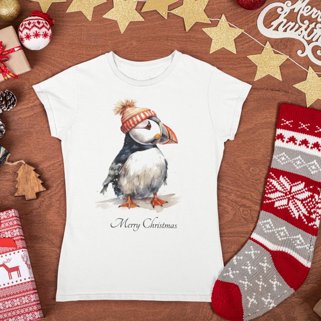 Merry Puffin, custom T-Shirt (Creator Uploaded)