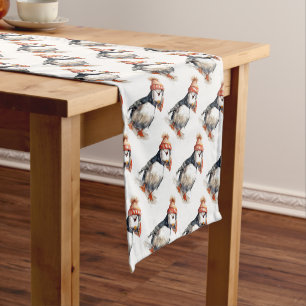 Merry Puffin Short Table Runner