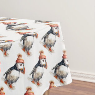 Merry Puffin Tablecloth