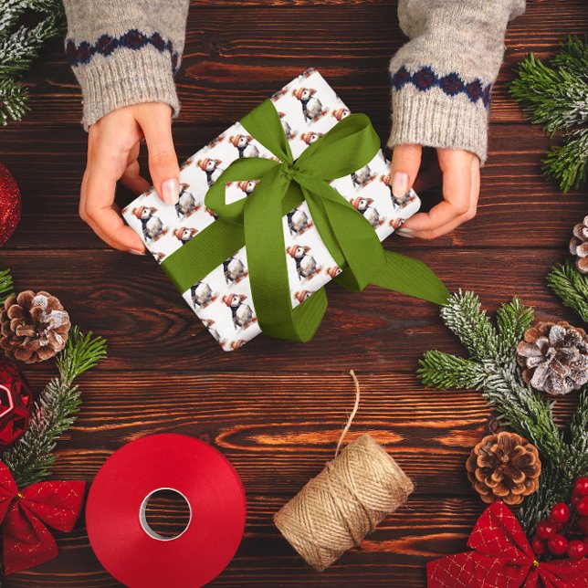 Merry Puffin Wrapping Paper (Creator Uploaded)