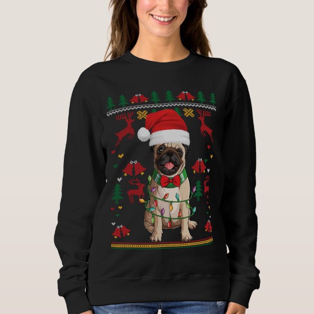 merry pug christmas dog xmas Classic T-Shirt 301 Sweatshirt (Front)