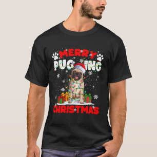 Merry Pugging Christmas Xmas Pug Santa Dog Lover M T-Shirt