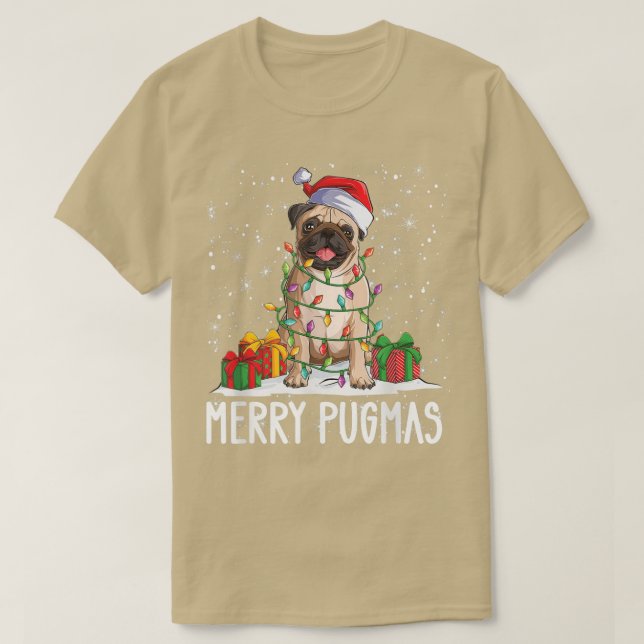 Merry Pugmas 2022 Xmas Pug Christmas Party Pug Lov T-Shirt (Design Front)