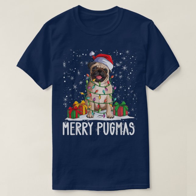 Merry Pugmas 2022 Xmas Pug Christmas Party Pug Lov T-Shirt (Design Front)