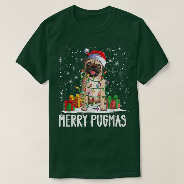 MERRY PUGMAS 2022 XMAS PUG CHRISTMAS PARTY PUG LOV T-Shirt (Design Front)