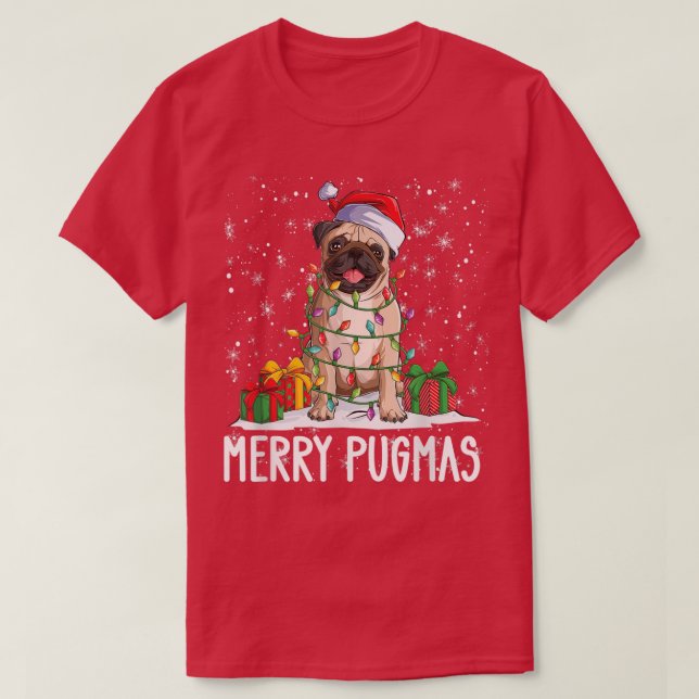 Merry Pugmas 2022 Xmas Pug Christmas Party Pug Lov T-Shirt (Design Front)