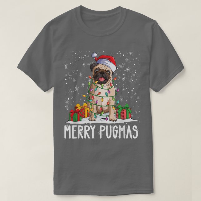 Merry Pugmas 2022 Xmas Pug Christmas Party Pug Lov T-Shirt (Design Front)