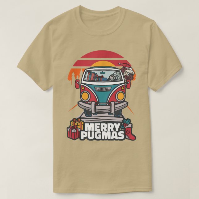 Merry Pugmas 2022 Xmas Pug Ugly Santa Christmas Pa T-Shirt (Design Front)