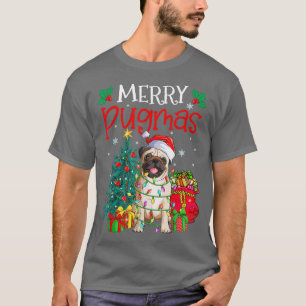 Merry Pugmas Christmas Funny Dog Santa Pug Santa H T-Shirt