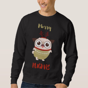 Merry Pugmas Cute Christmas Pug Design Classic T- Sweatshirt