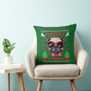 Merry Pugmas! Pillow