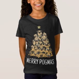 Merry Pugmas Pug Christmas Tree Dog Santa Xmas Pug T-Shirt