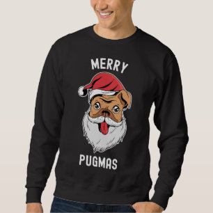 Merry Pugmas Pug With Santa Hat Classic T-Shirt 85 Sweatshirt