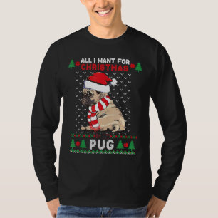 Merry Pugmas Xmas Ugly Christmas Sweater Santa Pug