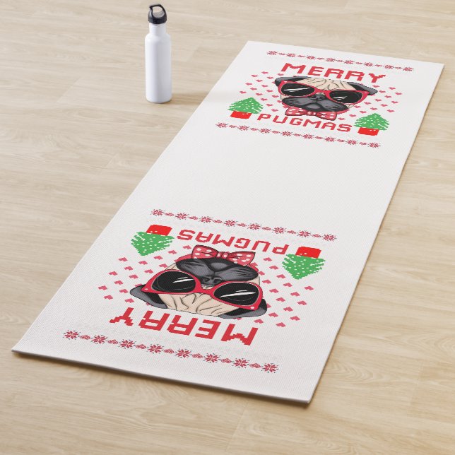 Merry Pugmas! Yoga Mat (In Situ)