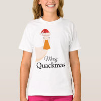 Merry Quackmas Christmas funny cartoon cool Duck
