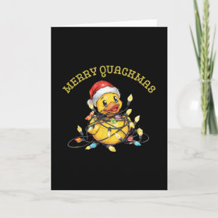 Merry Quackmas Cruise Rubber Duck Christmas Lights Card