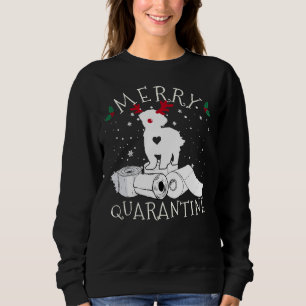 Merry Quarantine Christmas Shih Tzu Dog Christmas  Sweatshirt