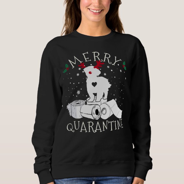 Merry Quarantine Christmas Shih Tzu Dog Christmas  Sweatshirt (Front)
