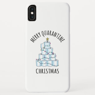 Merry Quarantine Christmas Tree Toilet Paper Case-Mate iPhone Case