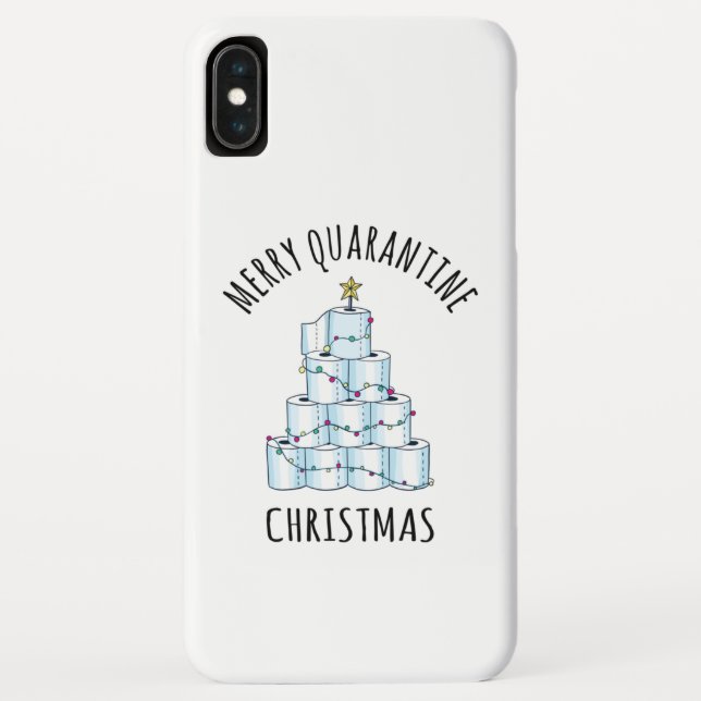 Merry Quarantine Christmas Tree Toilet Paper Case-Mate iPhone Case (Back)