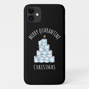 Merry Quarantine Christmas Tree Toilet Paper Case-Mate iPhone Case