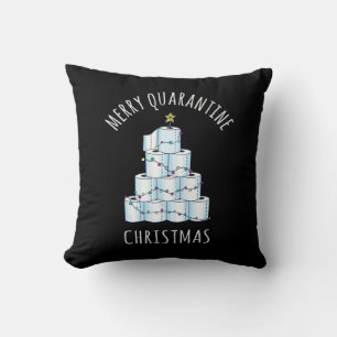 Merry Quarantine Christmas Tree Toilet Paper Cushion