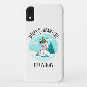 Merry Quarantine Christmas Unicorn Case-Mate iPhone Case