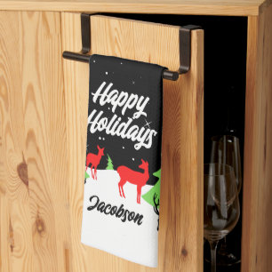 Merry Reindeer Kitchen Towels