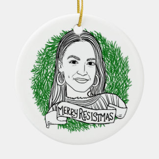 Merry Resistmas Ceramic Tree Decoration